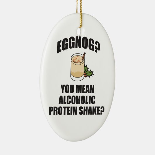 Eggnog? U bedoelt Alcoholic kerstboomversiering Keramisch Ornament (Rechts)