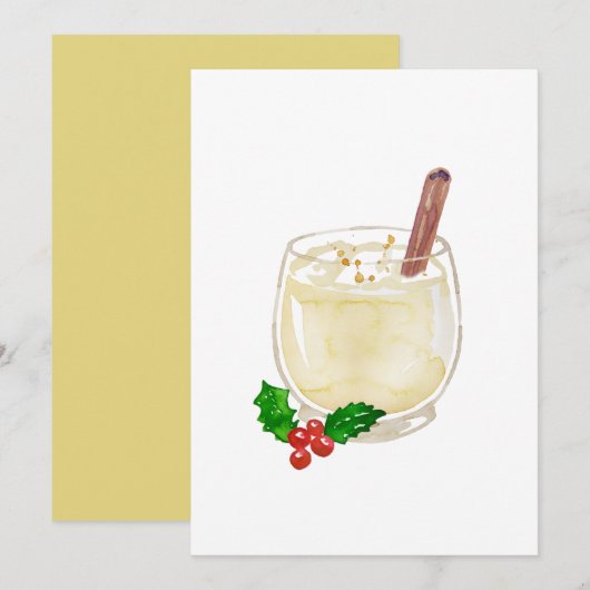 Eggnog Uitnodigingen (Voorkant / Achterkant)