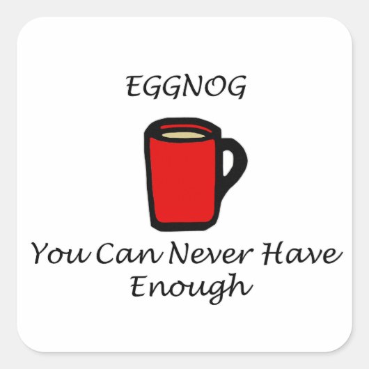 Eggnog Vierkante Sticker (Voorkant)