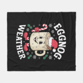 Eggnog Weer Kerst Retro Kerstmis Fleece Deken (Voorkant (Horizontaal))