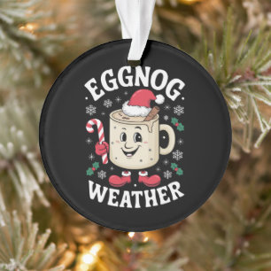 Eggnog Weer Kerst Retro Kerstmis Ornament