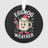 Eggnog Weer Kerst Retro Kerstmis Ornament (voorkant)