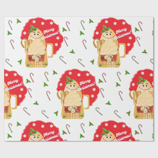 Eggnog Wrap Kerstmis 2023 Cadeaupapier (Vlak)