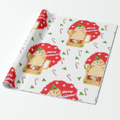 Eggnog Wrap Kerstmis 2023 Cadeaupapier (Uitgerold)