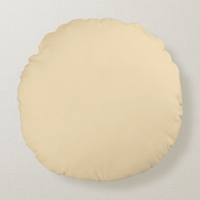 Eggnog Yellow Round Pillow Rond Kussen (Voorkant)
