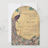 Eggplant Aqua Peacock 3 Veters Kaart (Voorkant)