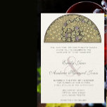 Eggplant Art Nouveau Peacock Wedding Invitation Kaart<br><div class="desc">Eeugenplant Paarse druiven Arch Art Nouveau Vineyard Wedding Invitting - zie meer  producten van vredestichtende vogels zien meer  vogelproducten</div>