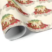 Eggplant Aubgergine Parm Parmesan Italy Food Cadeaupapier (Rol Hoek)