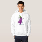 Eggplant bij ijsschaatsen met ijsschaatsen hoodie (Voorkant volledig)