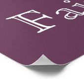 Eggplant Butterfly Swirls Virtueel Poster (Hoek)