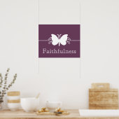 Eggplant Butterfly Swirls Virtueel Poster (Keuken)