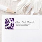 Eggplant Damask Lace Fancy Etiket (Insitu)