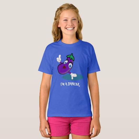 eggplant dansen t-shirt (Voorkant volledig)
