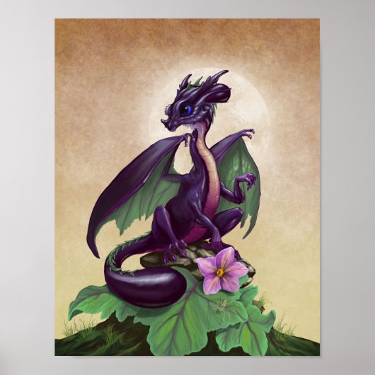 Eggplant Dragon 11x14 (4x6 en hoger) Poster (Voorkant)