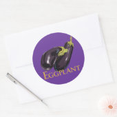 Eggplant Eggplant Ronde Sticker (Envelop)