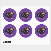 Eggplant Eggplant Ronde Sticker (Vel)