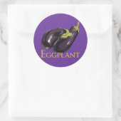 Eggplant Eggplant Ronde Sticker (Tas)