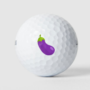 Eggplant Emoji Afgedrukt Golfballen