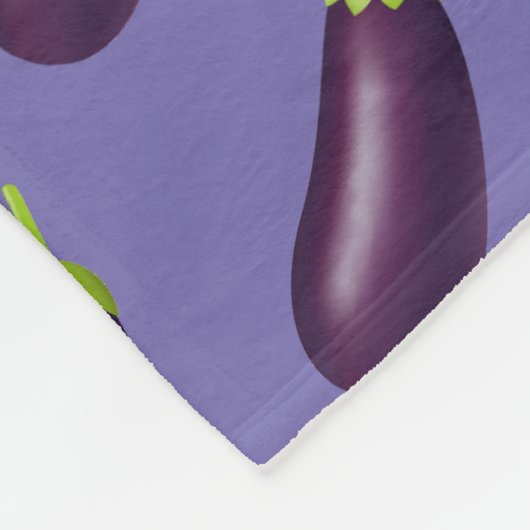 Eggplant Emoji Fleece Deken (Hoek)