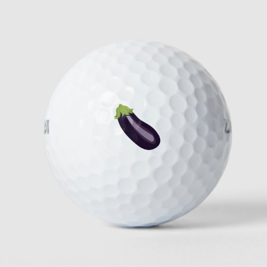 Eggplant Emoji Golfballen (Voorkant)