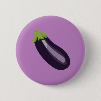 Eggplant Emoji Ronde Button 5,7 Cm