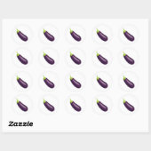 Eggplant Emoji Ronde Sticker (Vel)