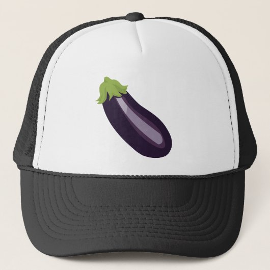 Eggplant Emoji Trucker Pet (Voorkant)