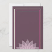 Eggplant en Blush Pink Floral Wedding Kaart (Achterkant)