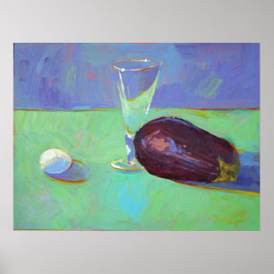 Eggplant en eieren poster