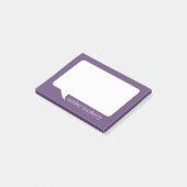 Eggplant en White Talk Bubble Persoonlijke naam Post-it® Notes (Schuin)
