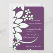 Eggplant Floral Bridal Shower Kaart (Voorkant)
