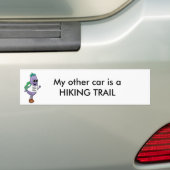 Eggplant Hiker Veggie Hiker Bumpersticker (Op auto)