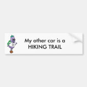 Eggplant Hiker Veggie Hiker Bumpersticker (Voorkant)