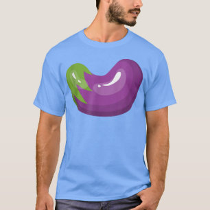 Eggplant is levensvun voor grafische groenten t-shirt
