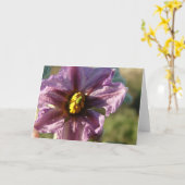 Eggplant Kaart (Gele Bloem)