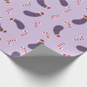 eggplant kermas cadeaupapier (Hoek)
