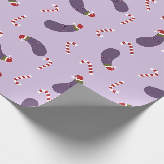 eggplant kermas cadeaupapier (Hoek)