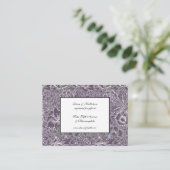 Eggplant Lila RSVP & Cadeauregister 100-set Informatiekaartje (Staand voorkant)