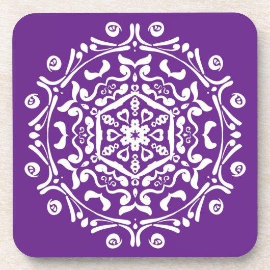 Eggplant Mandala Onderzetter (Voorkant)