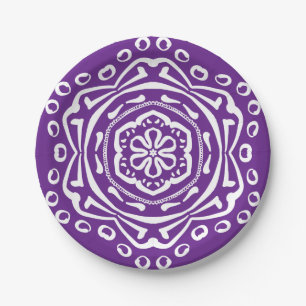 Eggplant Mandala Papieren Bordje