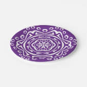 Eggplant Mandala Papieren Bordje (Gekanteld)