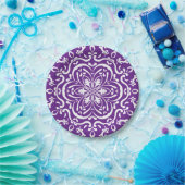 Eggplant Mandala Papieren Bordje (Feest)