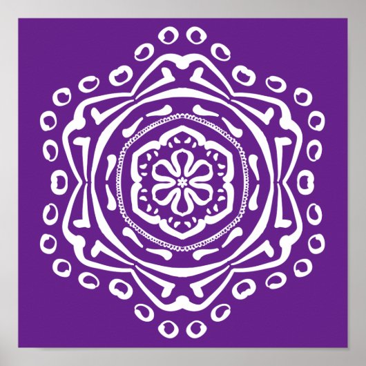 Eggplant Mandala Poster (Voorkant)