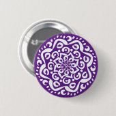 Eggplant Mandala Ronde Button 5,7 Cm (Voorkant /achterkant)