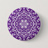 Eggplant Mandala Ronde Button 5,7 Cm (Voorkant)