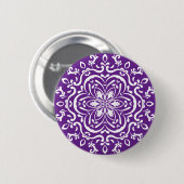 Eggplant Mandala Ronde Button 5,7 Cm (Voorkant /achterkant)