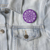 Eggplant Mandala Ronde Button 5,7 Cm (In situ)