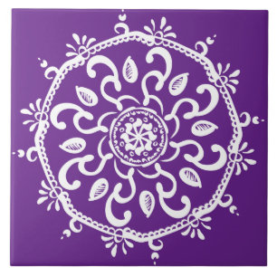 Eggplant Mandala Tegeltje