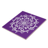 Eggplant Mandala Tegeltje (Zijkant)