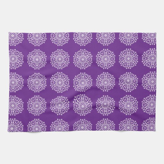 Eggplant Mandala Theedoek (Horizontaal)